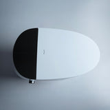 Alia Smart Toilet in white with integrated bidet shown from top, highlighting its minimalist silhouette and ergonomic shape for modern, sophisticated bathrooms.