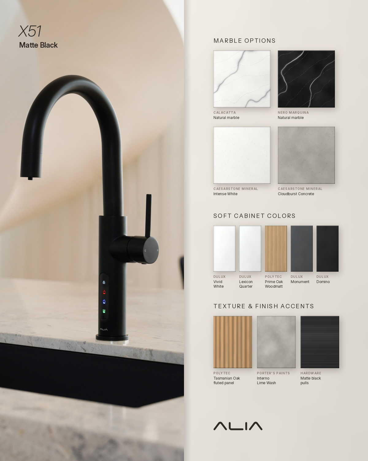Alia X51 Instant Filtered Boiling and Chilled Water Tap in Matte Black