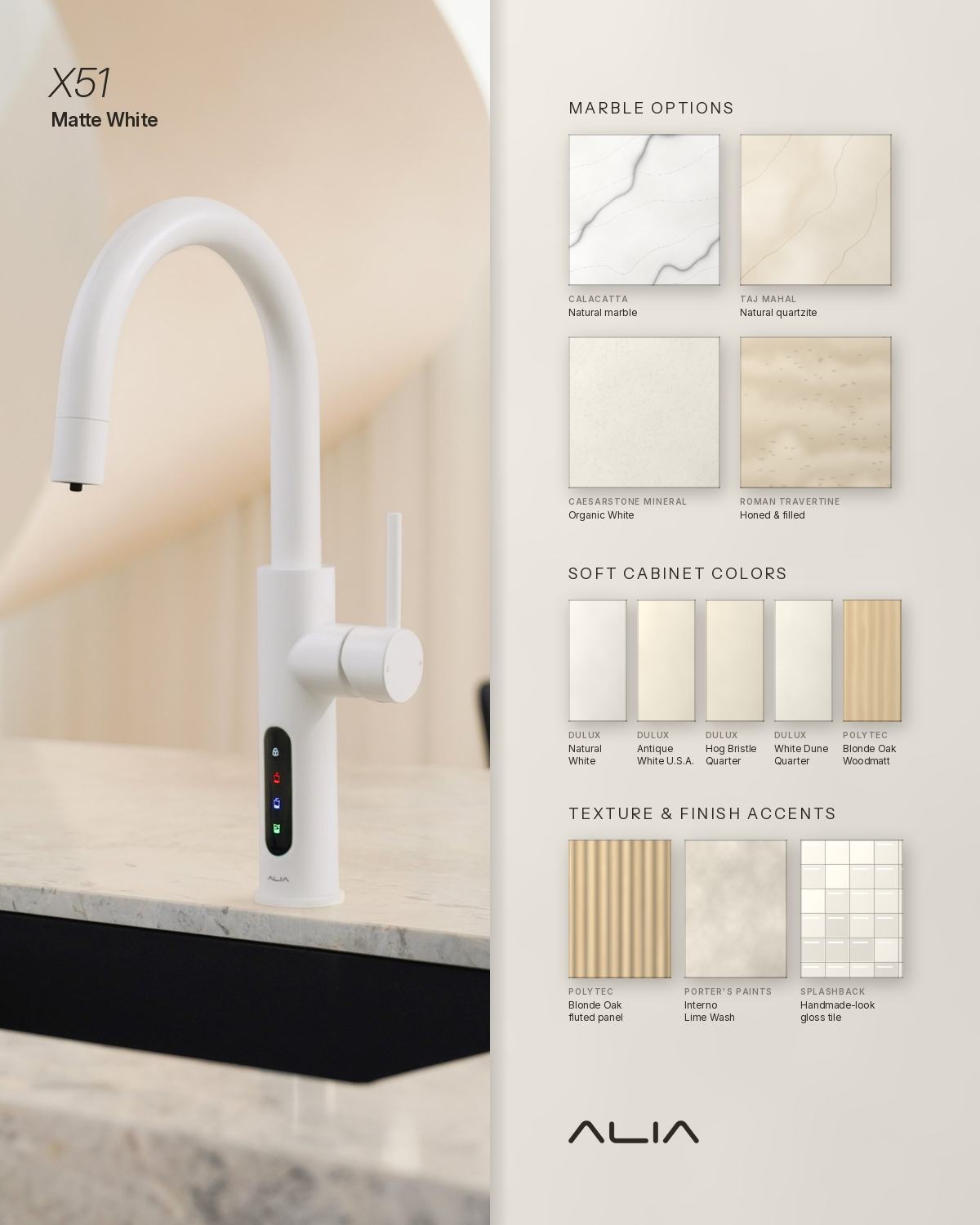 Alia X51 Instant Filtered Boiling and Chilled Water Tap in Matte White