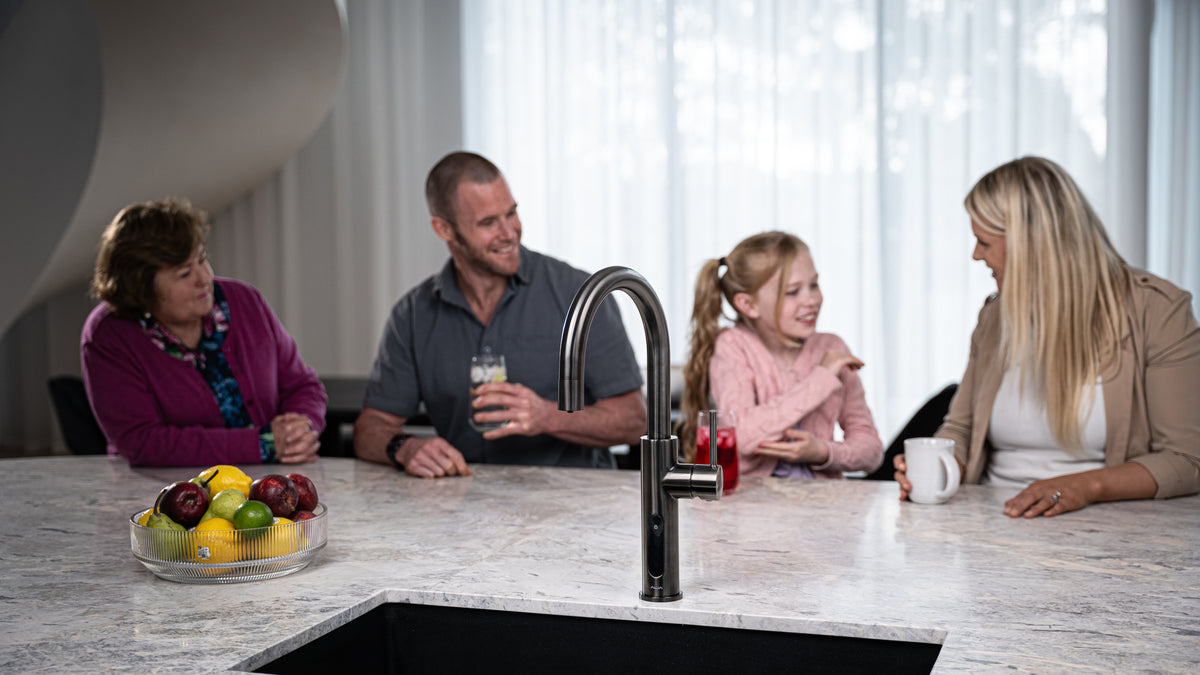 Boiling and chilled filtered water from one Alia kitchen tap