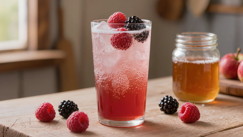 Berry-Vinegar Switchel Sparkler – Healthy & Detox Sips recipe