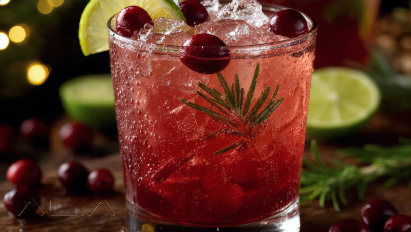 Cranberry-Lime Holiday Cooler – Sparkling Mocktails recipe