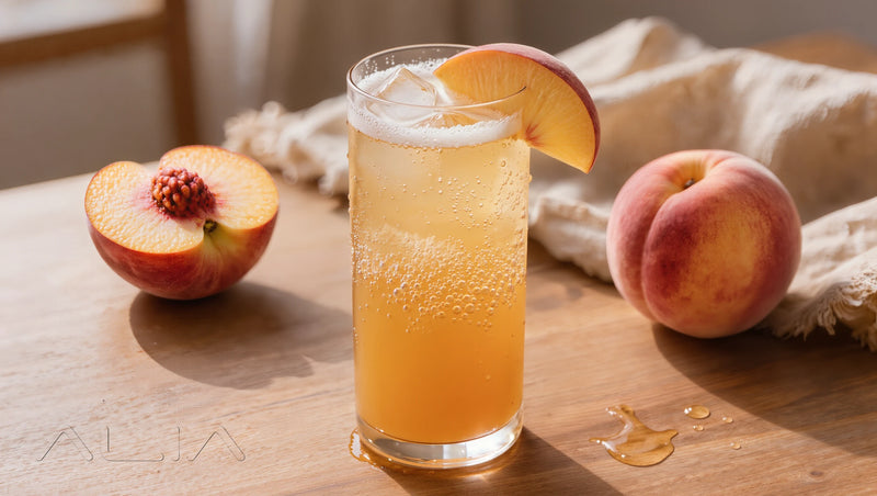 Ginger-Peach Spritz – Sparkling Mocktails recipe