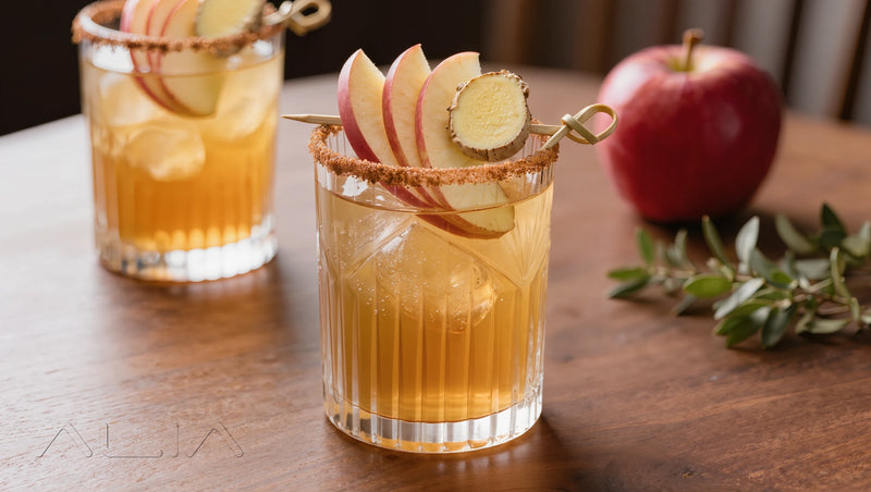 Naughty & Nice Apple-Ginger Mock Collins – Sparkling Mocktails recipe