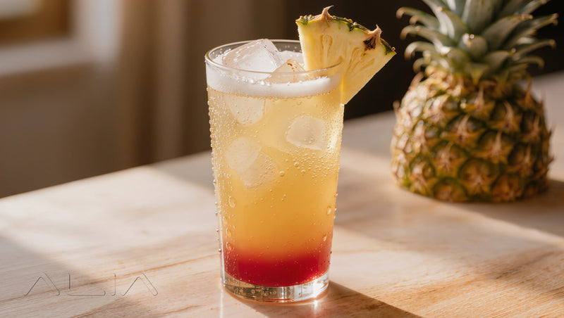 Pineapple-Grenadine Sparkle – Sparkling Mocktails recipe