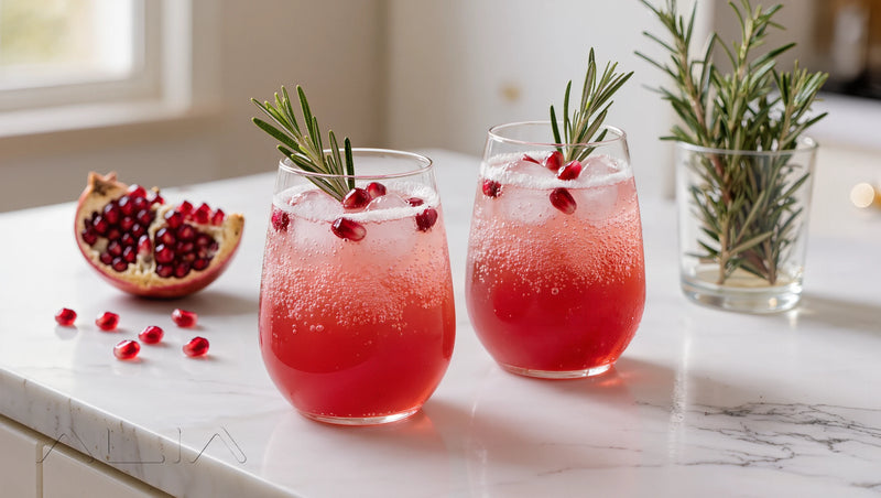 Rosemary-Pomegranate Fizz – Sparkling Mocktails recipe