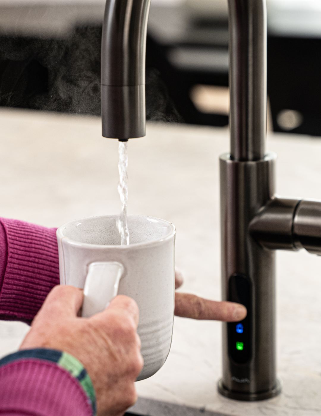 Boiling and ambient water