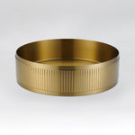 ALIA textured brushed gold round basin featuring a rich metallic surface for elegant, luxurious bathrooms.