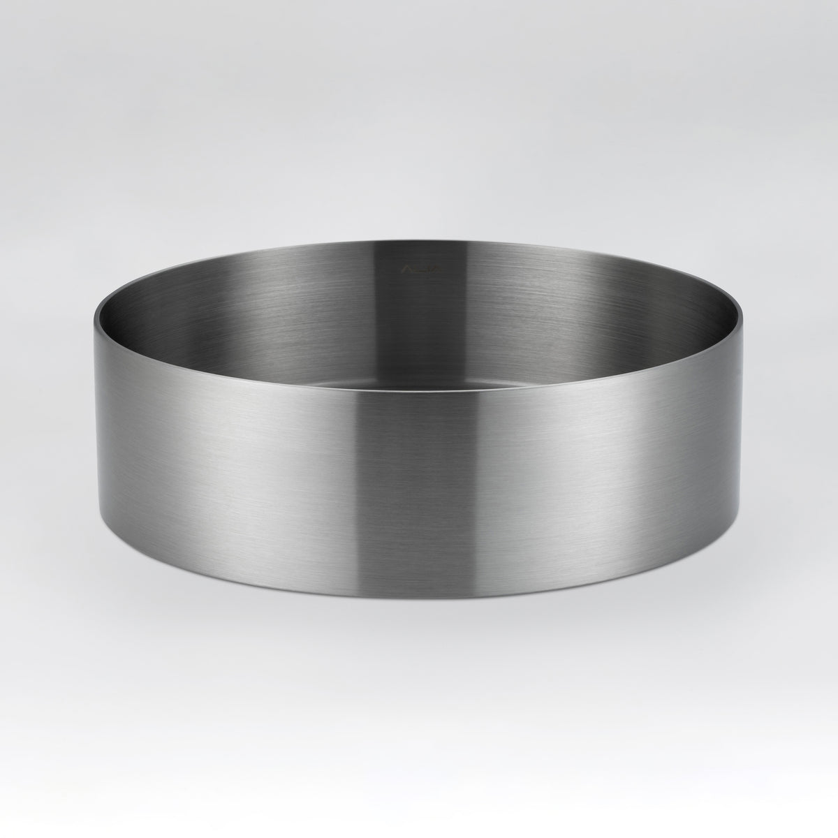 ALIA brushed silver above-counter basin featuring high-quality stainless steel for stylish, easy-to-maintain sinks.