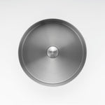 Elegant brushed silver bathroom basin from ALIA, ideal for minimalist and modern vanity setups.