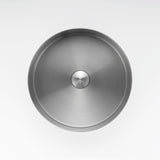 Elegant brushed silver bathroom basin from ALIA, ideal for minimalist and modern vanity setups.