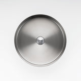 Sleek textured brushed silver bathroom basin from ALIA, combining elegance, hygiene, and enduring quality.