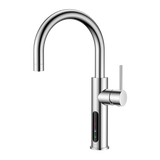 Alia X51 instant hot, cold, and sparkling filtered water tap in chrome finish displayed on a transparent background, perfect for modern kitchens seeking premium water filtration solutions.