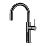 Alia X51 instant hot, cold, and sparkling filtered water tap in gunmetal grey on a transparent background, perfect for sophisticated kitchen water filtration demands.